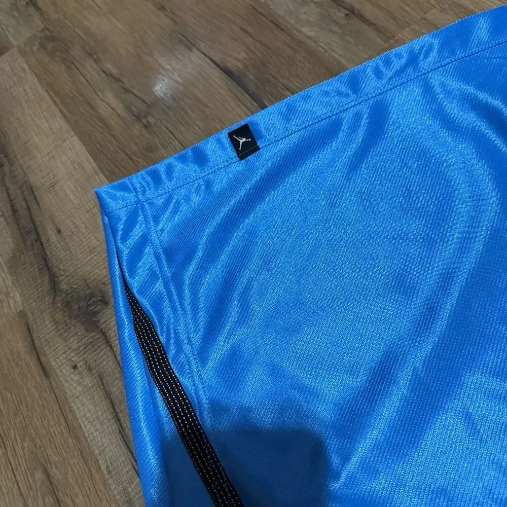 2007 Air Jordan UNC Blue Silky Dazzle Shiny Basketball Y2K 243740-412 Shorts
